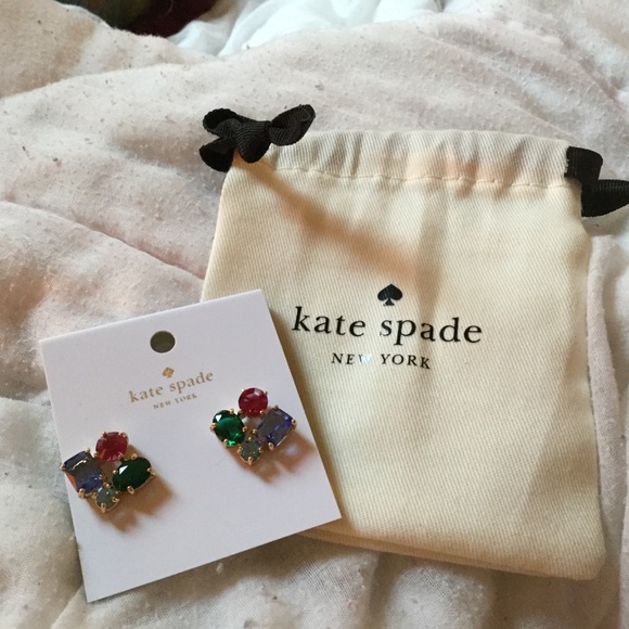kate spade Jewelry - Kate Spade Gem Color Post Earrings NWT MSPR $68